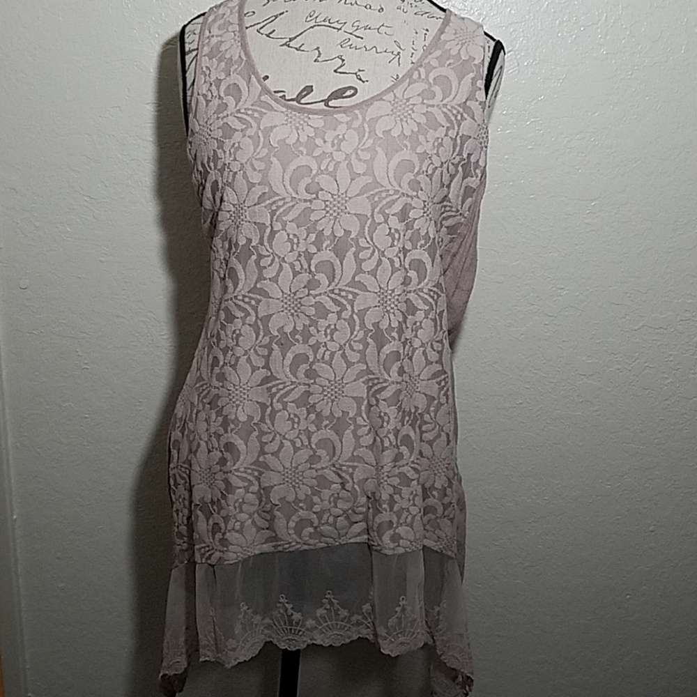 Beige Indigo Soul Top